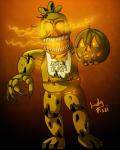 anthro food fruit jack-o'-lantern machine plant pumpkin fiszi five_nights_at_freddy's five_nights_at_freddy's_4 scottgames jack-o-chica_(fnaf) animatronic avian bird chicken galliform gallus_(genus) phasianid robot 2016 4:5 digital_media_(artwork) hi_res