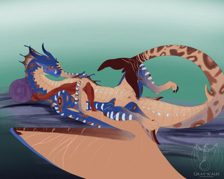 bodily_fluids covering covering_face female feral genital_fluids genitals masturbation rue_(ruefeesh) scarf shy solo tail tail_fetish tail_play vaginal_fluids vulva gray-scales mythology wings_of_fire dragon mythological_creature mythological_scalie scalie seawing_(wof) absurd_res hi_res