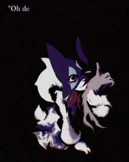 blinking blood bodily_fluids duo fangs fur hair licking mask meowing offscreen_character purple_mask purring smile tail teeth text tongue tongue_out void_eyes white_body white_fur white_hair white_tail halfbaked-hope nintendo pokemon generation_9_pokemon human mammal meowscarada pokemon_(species) 2026 4:5 animated english_text long_playtime sound unfinished video