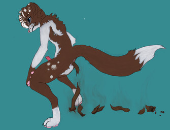 anthro anus desperation dirty_anus feces feces_pile losing_control male messy pooping pooping_on_floor scatplay simple_background smelly solo stink_fumes pooby'z cooper_collie canid canine mammal rexouium hi_res