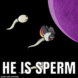 anthro black_background male open_mouth open_smile ovum shitpost simple_background smile solo sperm_cell sperm_cell_with_face text unusual_sperm_cell inkdump mythology dragon hybrid mythological_creature mythological_scalie scalie 1:1 english_text hi_res image_macro meme watermark