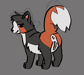 anus butt curled_tail female feral genitals looking_at_viewer looking_back paintbrush_tail presenting presenting_hindquarters presenting_vulva raised_tail solo tail vulva jinglecide warriors_(book_series) spottedleaf_(warriors) felid feline mammal