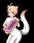 ambiguous_gender anthro biped blue_eyes blush ear_tuft featureless_crotch fur gloves_(marking) hair hollow_body inviting looking_at_viewer markings nude orange_body orange_fur orange_hair simple_background solo standing tentacle_suit tentacles tongue tongue_out transparent_background tuft unusual_anatomy white_body white_fur vanron remi_(vandon) animate_inanimate canid canine canis living_clothing living_costume living_fursuit mammal wolf alpha_channel colored hi_res