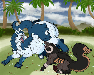 age_difference animal_genitalia animal_penis big_breasts big_butt bite bite_mark blood bodily_fluids breasts butt elderly elderly_female female feral feral_on_feral fight fighting_ring fusion genitals huge_breasts huge_butt hybrid_genitalia hyper hyper_breasts hyper_butt male male/female older_dom_younger_sub older_female older_feral penis pokemon_fusion pseudo-penis questionable_consent unusual_anatomy unusual_blood unusual_bodily_fluids younger_male yonnixart fakemon nintendo pokemon pokemon_xd:_gale_of_darkness alchor_(yonnixart) fan_character arcanine generation_1_pokemon generation_2_pokemon generation_3_pokemon houndoom hybrid hybrid_pokemon hyena mammal mightyena pokemon_(species) 5:4 absurd_res hi_res xenogender_(lore)