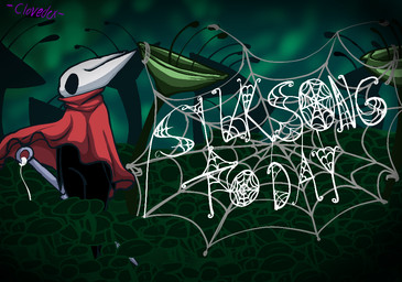 anthro clothing clover_(plant) coat_cape dress female melee_weapon plant solo spider_web sword weapon clovedex hollow_knight:_silksong hollow_knight_(franchise) team_cherry hornet_(hollow_knight) humanoid