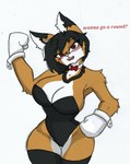 anthro big_breasts blush breasts bunny_costume clothing costume female small_waist solo thick_thighs wide_hips pace-maker fan_character maxine_boulevard canid canine fox mammal hi_res