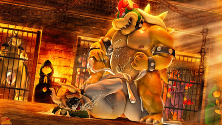 anal armband ball_gag being_watched blindfold blonde_hair bodily_fluids bracelet brick_floor brick_wall brown_body chain chastity_cage chastity_device clothing collar cuffs_(clothing) cum cum_inside degradation dungeon duo erection fire gag genital_fluids genitals group hair jewelry leaking_cum light logo looking_at_another male male/male moobs multicolored_body musclegut muscular nipples orange_body overweight penis penis_poking_out penis_through_leghole pink_nipples plate prison_bars purple_body red_hair restrained robe rough_sex sex shell spiked_armband spiked_bracelet spiked_collar spiked_shell spikes spikes_(anatomy) tan_nipples thick_thighs two_tone_body voyeur wall_(structure) white_body yellow_body moonwulf activision crash_bandicoot_(series) dragon_ball dragon_ball_super mario_bros mario_golf mario_golf:_super_rush nintendo undertale_(series) asgore_dreemurr bowser champa dingodile giran master_duff master_lob moonwulf_(character) koopa koopa_troopa reptile scalie tortoise turtle 2025 3d_(artwork) absurd_res digital_media_(artwork) hi_res source_filmmaker_(artwork)