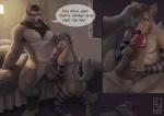 2017 absurd_res age_difference anthro anthro_on_anthro arcanine arm_warmers armwear backlighting backsack balls bedroom belly big_balls big_penis biped butt canid canine canis clothed clothing coach_kent crash_azarel_(character) crossdressing cutaway detailed detailed_background dialogue digital_media_(artwork) digital_painting_(artwork) discarded_clothing duo english_text erection eye_contact father_(lore) father_and_child_(lore) father_and_son_(lore) fellatio femboy front_view fur generation_1_pokemon genitals ghost_thewolf glans grin hair hi_res huge_balls huge_penis humanoid_genitalia humanoid_penis incest_(lore) inside kneeling larger_male legwear light lighting looking_at_another looking_up male male/male mammal manly mature_male mostly_nude musclegut muscular muscular_male night nintendo nude older_male oral overweight overweight_male parent_(lore) parent_and_child_(lore) parent_and_son_(lore) pattern_armwear pattern_clothing pattern_legwear penile penis pokemon pokemon_(species) rear_view sex shaded short_hair sitting size_difference sky smaller_male smile snout soft_shading son_(lore) speech_bubble star starry_sky stockings striped_armwear striped_clothing striped_legwear stripes submissive submissive_male teeth text thick_penis tongue vein veiny_penis watermark wolf younger_male