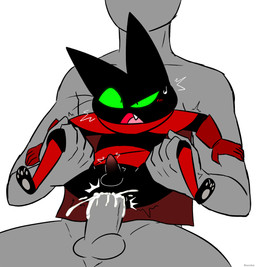 anal anal_penetration anthro anthro_penetrated balls black_body black_fur blush bodily_fluids butt cum cum_in_ass cum_inside cum_on_butt duo ejaculation fur genital_fluids genitals human_on_anthro human_penetrating human_penetrating_anthro humanoid_genitalia humanoid_hands humanoid_penis interspecies larger_human larger_male male male/male male_penetrated male_penetrating male_penetrating_male penetration penile penile_penetration penis penis_in_ass sex simple_background sitting size_difference smaller_anthro smaller_male white_background kuruko cartoon_network mao_mao:_heroes_of_pure_heart anon sheriff_mao_mao_mao domestic_cat felid feline felis human mammal 2019 digital_media_(artwork)