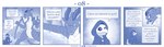 blue_and_white coin comic detailed_background dialogue dragon english_text feral gold_(metal) hi_res horn kobold larger_feral male monochrome mythological_creature mythological_scalie mythology scalie size_difference text vavacung wings