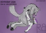 2024 anal anal_penetration anthro balls canid canine canis duo fur genitals grey_body grey_fur hair hi_res kinktober kinktober_2024 male male/male mammal nude penetration penile penile_penetration penis_in_ass purple_hair ravenspart robin888b sex size_difference werwolf white_body white_fur wolf