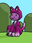 anthro cat_costume cat_suit_(mario) clothing costume female fur owo paws purple_body purple_fur purple_scales scales sitting snout solo queen_susie deltarune mario_bros nintendo super_mario_3d_world undertale_(series) susie_(deltarune) lizard reptile scalie 3:4 absurd_res cel_shading digital_media_(artwork) hi_res shaded