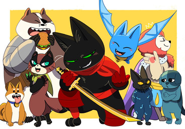 1_eye anthro black_body black_fur burger cape clothing crown cybernetic_arm cybernetic_limb cybernetics digitigrade disability eye_patch eyewear female food fur green_eyes group hair headgear king machine male mane mane_hair melee_weapon muscular muscular_male overweight overweight_male prosthetic prosthetic_arm prosthetic_limb red_clothing red_hair royalty skinsuit sword tight_clothing weapon vetiver_n cartoon_network mao_mao:_heroes_of_pure_heart adorabat badgerclops bao_bao_(mao_mao) king_snugglemagne_xxv ol'_blue sheriff_mao_mao_mao shin_mao tanya_keys badger bat canid canine canis cyborg domestic_cat domestic_dog felid feline felis lion mammal mustelid musteline pantherine raccoon_dog tanuki hi_res