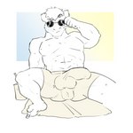 annoyed anthro anus anus_outline beverage bodily_fluids bulge clothed clothing detailed_bulge erection erection_under_clothing eyewear genital_outline glasses looking_at_viewer looking_over_glasses male muscular penis_outline puffy_anus sitting solo sunglasses sweat tight_clothing tight_underwear towel thehuskydragon mythology dragon mythological_creature mythological_scalie scalie 1:1 hi_res