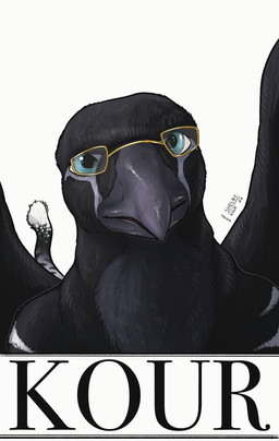 anthro beak black_body black_feathers blue_eyes eyewear feathers front_view glasses glistening glistening_eyes looking_at_viewer male male_anthro rectangular_glasses simple_background solo white_background mythology kour_(sketchy_shelby) avian gryphon mythological_avian mythological_creature 2025 dated hi_res signature
