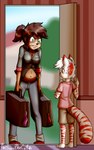 angry anthro clothed clothing door duo eyelashes female fingers hair holding_object pregnant pregnant_female young young_anthro anibaruthecat the_mysteries_of_alfred_hedgehog mrs._hedgehog canid canine canis eulipotyphlan hedgehog mammal wolf 2024 absurd_res artist_name digital_media_(artwork) hi_res