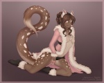 anthro breasts clothed clothing female looking_at_viewer pose skimpy solo tail syntharia_desire dasyurid dasyuromorph mammal marsupial quoll 5:4 pinup