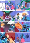 after_transformation angry anthro aura big_breasts black_body black_fur black_hair blue_body blue_fur bodily_fluids bouquet breasts charizard charmander clothed clothing colored comic d-6alaxy delia_(d-6alaxy) dialogue dress eeveelution english_text female fire flaming_tail flower flower_bouquet fur gender_transformation generation_1_pokemon generation_2_pokemon generation_4_pokemon generation_5_pokemon group hair happy heart_eyes heart_symbol hi_res human kissing love lucario male mammal memories mtf_transformation nervous nervous_sweat nintendo open_mouth orange_body plant pokemon pokemon_(species) punch red_hair romantic romantic_couple rose_(flower) scared species_transformation speech_bubble story story_in_description suit sweat sweatdrop tail text thick_thighs transformation umbreon wedding wedding_dress zoroark