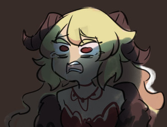 blonde_eyelashes blonde_hair bodily_fluids breasts clothing drooling eyelashes female hair laced_clothing long_hair looking_offscreen looking_up_at_another nipples offscreen_character red_clothing red_eyes saliva shadow_on_face solo centurii-chan_(artist) mythology animal_humanoid dragon dragon_humanoid humanoid mythological_creature mythological_scalie scalie