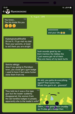 6_legs ambiguous_gender battery_life black_eyes cellphone date duo electronics emoji epilogue eyelashes feral green_background horn mandibles markings open_mouth open_smile phone phone_screen profanity simple_background smartphone smile teasing teeth_showing text texting time cuchuflin nintendo pokemon frida_(cuchuflin) arachnid arthropod generation_2_pokemon generation_7_pokemon insect pokemon_(species) ribombee spider spinarak absurd_res comic english_text hi_res icon