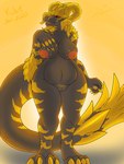 anthro big_breasts breasts claws female genitals horn nipples non-mammal_breasts nude overweight pussy smile solo tail wide_hips zodiac-z2 capcom monster_hunter mythology dragon elder_dragon kulve_taroth mythological_creature mythological_scalie scalie 3:4 absurd_res hi_res