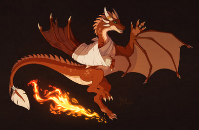 accessory ambiguous_gender anthro broken_wing cast elemental_manipulation fire fire_manipulation furgonomics gesture green_eyes happy horn horn_jewelry horn_ring jewelry membrane_(anatomy) membranous_wings red_body ring ring_(jewelry) running scales smile smiling_at_viewer solo tail tail_accessory tail_jewelry tail_ring waving waving_at_viewer waving_hand wings ingridskogstad european_mythology mythology dragon mythological_creature mythological_scalie scalie western_dragon wyvern hi_res
