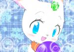 blue_eyes blush chest_tuft eyelashes female fur long_ears looking_at_viewer shamrock smile solo tuft white_body white_fur puku2315 happy_happy_clover sayuri_tatsuyama clover_(happy_happy_clover) lagomorph leporid mammal rabbit blueberry_(disambiguation) 2015