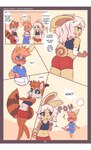 anthro ball bell bell_collar blue_eyes blush clothed clothing collar dialogue female fur group hair male sportswear text trio volleyball_(ball) young young_anthro bunnybits conditional_dnp melody_(bunnybits) sasha_(bunnybits) lagomorph leporid mammal rabbit 2019 absurd_res comic digital_media_(artwork) english_text hi_res letterbox