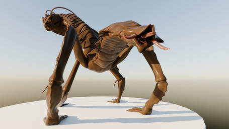 6_legs animal_genitalia antennae_(anatomy) arthropod_abdomen arthropod_abdomen_cloaca arthropod_abdomen_genitalia cerci_(anatomy) cloaca exoskeleton female feral genitals ovipositor presenting solo stinger_ovipositor tentacle_ovipositor tentacles teratophilia darkthemechair blender_cycles edgar_the_bug eduarda_the_bug orthopterous_exomorphs taur 16:9 4k absurd_res hi_res unfinished widescreen