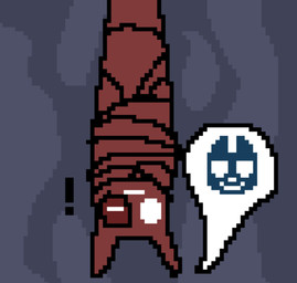 bound concrete_floor duo exclamation_point expression_bubble female feral male male/female offscreen_character smile smiling_at_another smug_grin standing_over surprised mynameisjeff1726262 rain_world videocult artificer_(rain_world) inv_(rain_world) slugcat hi_res