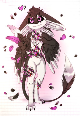 3_fingers 3_toes 4_ears airborne_feather anthro biped black_body black_claws black_feathers black_finger_claws black_fur black_sclera black_toe_claws blood blood_splatter blood_stain bodily_fluids chest_tuft claws countershade_torso countershading crooked_smile crying digitigrade ears_down feather_gore feathered_wings feathers featureless_crotch feet fingers front_view fur gift giving_to_viewer gore hair heart_eyes heart_symbol holding_feather holding_object long_tail looking_at_viewer loose_feather male multi_ear multicolored_body nude pain pivoted_ears purple_body purple_eyes purple_feathers question_mark reaching_towards_viewer self-harm simple_background smile smiling_at_viewer solo tail tears tears_of_pain teeth toe_claws toes tuft tufted_fur white_background white_body white_feathers white_fur winged_arms wings wound_on_leg wound_on_torso wounded sunstroke_(artist) fyr_(fenrir784) avali avian bird 2025 absurd_res colored digital_drawing_(artwork) digital_media_(artwork) hi_res mixed_media shaded simple_shading traditional_media_(artwork)