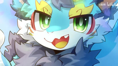 2_horns anthro blinking blue_body blue_fur fade_in fade_out fangs fur green_eyes horn kemono looking_at_viewer male music open_mouth solo teeth white_body white_fur hlg7777 bilibili mythology ambient_bird dragon furred_dragon furred_scalie mythological_creature mythological_scalie scalie 16:9 2025 2d_animation animated hi_res motion_tweening short_playtime sound video widescreen