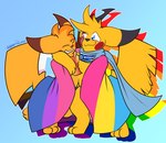 bisexual_pride_colors flag lgbt_pride male nonbinary_pride_colors notched_ear pansexual_pride_colors pride_color_flag pride_colors progress_pride_colors rainbow_pride_colors scar scarf semi-anthro six-stripe_rainbow_pride_colors wearing_flag azuraracon lgbt_pride_month nintendo pokemon rax_(azuraracon) zephyr_(azuraracon) generation_1_pokemon pikachu pokemon_(species) shiny_pokemon hi_res