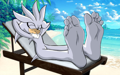 5_toes anthro barefoot beach big_feet feet foot_fetish foot_focus male male_anthro sea soles solo toes water yingcartoonman sega sonic_the_hedgehog_(series) silver_the_hedgehog eulipotyphlan hedgehog mammal absurd_res hi_res