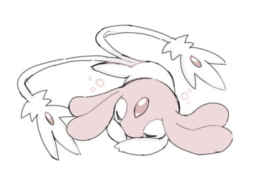 2_tails ambiguous_gender eyes_closed feral forehead_gem gem lying multi_tail on_front simple_background sleeping solo tail tail_gem yakiniku628 nintendo pokemon generation_4_pokemon legendary_pokemon mesprit pokemon_(species) monochrome