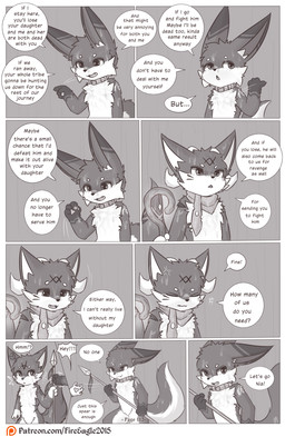 anthro bodily_fluids collar cum cum_on_body cum_on_face dialogue duo genital_fluids horn male scarf speech_bubble text senz sean_(senz) canid canine domestic_cat felid feline felis fox iradeon mammal comic english_text hi_res url