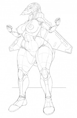 aircraft airplane anthro areola back_wings big_breasts biped breasts cockpit female female_anthro genitals jet machine metallic_body nipples not_furry nude nude_anthro nude_female plantigrade pose simple_background solo standing tasteful_nudity thick_thighs three-quarter_view vehicle vulva white_background wide_hips wings ndragon3 aeromorph living_aircraft living_machine living_vehicle robot black_and_white digital_drawing_(artwork) digital_media_(artwork) full-length_portrait hi_res line_art monochrome portrait