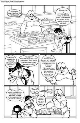 4_panel_comic 5_fingers anthro appliance beak beanie belly big_belly border bottomwear box burger camera chicken_meat clothed clothing container cup dessert dialogue drinking duo eyebrow_through_hair eyebrows eyes_closed facial_hair feathers fingers food fully_clothed fur goatee hair half-closed_eyes hat headgear headwear holding_container holding_cup holding_object hoodie ice_cream inside kitchen_appliance male meat moobs mukbang narrowed_eyes obese obese_anthro obese_male open_mouth open_smile oven overweight overweight_anthro overweight_male pants pizza pizza_box pupils roast_chicken_leg scut_tail shirt short_tail sink slim_anthro slim_male smile snout speech_bubble standing tail talking_to_another teeth text thick_thighs topwear translucent translucent_hair white_border wide_hips wool_(fur) wool_hair nekocrispy josh_(nekocrispy) roy_(nekocrispy) avian bird bovid caprine mammal sheep 2021 black_and_white comic digital_media_(artwork) english_text hi_res monochrome url