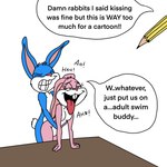 ahegao anthro blue_body blue_fur duo female fur looking_pleasured male male/female pencil_(object) penetration pink_body pink_fur sex speech_bubble text tongue tongue_out skunkaroos tiny_toon_adventures warner_brothers babs_bunny buster_bunny lagomorph leporid mammal rabbit 1:1 english_text hi_res