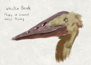 ambiguous_form ambiguous_gender beak big_beak blue_eyes body_modification brown_body brown_feathers feathers furgonomics looking_forward side_view simple_background solo text upai azhdarchid feathered_scalie prehistoric_species pterosaur reptile scalie digital_media_(artwork) digital_painting_(artwork) english_text handwritten_text headshot_portrait painting_(artwork) portrait shaded simple_shading