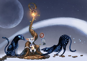 ambiguous_gender anthro egg feral group kemono lamp lantern spots tail ovopack domestic_cat felid feline felis mammal 2009 japanese_description