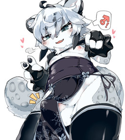 ahoge anthro asian_clothing balls barely_visible_genitalia barely_visible_penis biped blush blush_lines bodily_fluids bra_lift chest_tuft chinese_clothing chinese_dress cleavage_cutout clothed clothed_anthro clothed_male clothing countershading cum cum_in_clothing cum_through_clothing cutout dress east_asian_clothing femboy fingerless_gloves fluffy fluffy_tail fur fur_tuft genital_fluids genitals gloves grey_body grey_eyes grey_fur hair handwear heart_symbol hearts_around_head leggings legwear leopard_spots looking_down looking_down_at_genitalia low-angle_view male male_anthro multicolored_body multicolored_fur nipples open_mouth open_smile partially_clothed penis simple_background slim slim_anthro slim_male smile solo spots tail tenting tuft two_tone_body two_tone_fur wet wet_clothing white_background white_body white_countershading white_fur young young_anthro young_male ookm haishima felid mammal pantherine snow_leopard 2023 digital_drawing_(artwork) digital_media_(artwork) shaded soft_shading
