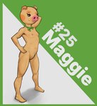 abstract_background anthro areola breasts erect_nipples female hand_behind_head hand_on_hip looking_at_viewer navel nipples nude pose simple_background small_breasts solo qunke animal_crossing nintendo maggie_(animal_crossing) domestic_pig mammal suid suine sus_(pig) hi_res