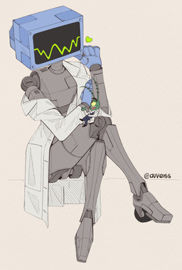5_fingers antennae_(anatomy) anthro canon_couple clothing coat crt duo extreme_size_difference female female_humanoid fingers happy heart_symbol husband husband_and_wife jewelry lab_coat larger_female larger_humanoid machine male male/female male_anthro married_couple ring simple_background sitting size_difference smaller_anthro smaller_male smile suit tango_(dance) text topwear white_background wife auveiss nickelodeon spongebob_squarepants spongebob_squarepants_(series) karen_plankton sheldon_j._plankton aquatic arthropod copepod crustacean humanoid maxillopod plankton_(species) robot robot_humanoid 2025 absurd_res artist_name hi_res signature