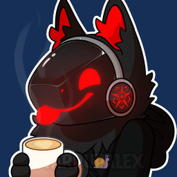 anthro beverage black_body black_fur clothing coffee coffee_mug fur glowing glowing_face glowing_symbol heart_symbol hoodie machine male protogen_armor protogen_face protogen_visor red_ears red_eyes red_face red_symbol simple_background solo steam topwear transparent_background starpupalex gabogen_(gavinator96) protogen 1:1 2024 alpha_channel digital_drawing_(artwork) digital_media_(artwork) hi_res shaded
