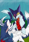 animal_genitalia blue_fur blush canine canine_penis cat censored claws cum drooling fangs feline fellatio female feral feral_on_feral fur horn knot licking live_on_cardliver_kakeru male mammal mane oral oral_sex paws penis purple_fur red_eyes saliva sex straight tategami_wolf tongue unknown_artist wolf yellow_eyes
Rating: Explicit
Score: 2
User: Desmo
Date: September 18, 2010