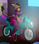 anthro boots clothing female footwear high_heeled_boots high_heels motorcycle shoes solo vehicle aygee mirig_(aygee) canid canine canis mammal wolf