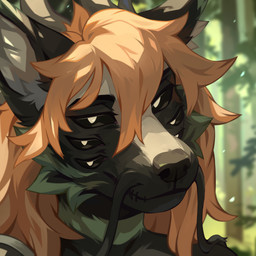 6_eyes ambiguous_gender anthro black_body black_eyes black_fur blurred_background front_view fur green_markings hair looking_at_viewer markings mouth_closed multi_eye orange_hair outside plant pupils solo tree white_pupils corzh77 mythology dragon furred_dragon furred_scalie mythological_creature mythological_scalie scalie 1:1 bust_portrait hi_res portrait