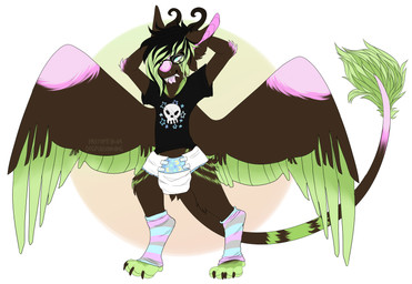 4_toes anthro biped clean_diaper clothed clothing diaper digitigrade eyewear feathers feet fur glasses hair horn legwear looking_at_viewer male multicolored_body multicolored_feathers multicolored_fur multicolored_hair partially_clothed shirt simple_background solo standing stockings tail toes topwear wearing_diaper wings unknown_artist unknown_artist_signature mythology twixxel_minty angel_dragon dragon mythological_creature mythological_scalie scalie hi_res signature source_request