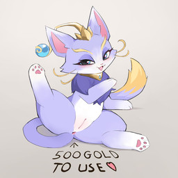 4_toes anal_fluids anus bedroom_eyes black_text blonde_eyebrows blue_body blue_ears blue_eyes blue_fur blue_mane blue_tail blush bodily_fluids body_blush butt cheek_tuft clitoris countershade_face countershade_torso countershading dipstick_tail directional_arrow eyebrows eyelashes facial_tuft fangs feet female female_feral feral front_view fur fur_tuft gem genitals grey_background head_tuft heart_symbol inviting iris jewelry light looking_at_viewer lying mane markings multicolored_body multicolored_ears multicolored_fur narrowed_eyes on_side open_mouth open_smile pawpads paws pink_anus pink_inner_ear pink_nose pink_pawpads pink_tongue pink_vulva pointy_ears presenting presenting_hindquarters prick_ears pupils quadruped seductive semi-anthro simple_background smile smiling_at_viewer solo spread_legs spreading tail tail_markings teeth text toes tongue tuft two_tone_body two_tone_ears two_tone_fur two_tone_tail vulva vulva_blush whiskers white_body white_countershading white_ears white_fur yellow_tail kusan_nei league_of_legends riot_games tencent yuumi_(lol) domestic_cat felid feline felis mammal 1:1 2023 absurd_res digital_media_(artwork) english_text full-length_portrait hi_res icon lighting pastel_theme portrait shaded